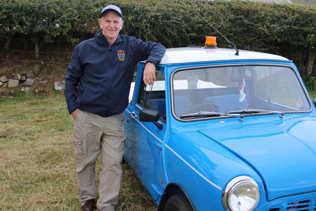 Gerald McCann with his mini at the tractor run at Ardarragh. Picture: Billy Maxwell