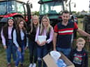 These helpers worked hard at the tractor run. From Left, Lous Boyd, Amy Shilliday, Kristen Watson, Jessica Graham and Neil Moorhead with Ollie. Picture: Billy Maxwell