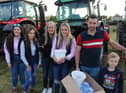 These helpers worked hard at the tractor run. From Left, Lous Boyd, Amy Shilliday, Kristen Watson, Jessica Graham and Neil Moorhead with Ollie. Picture: Billy Maxwell