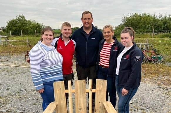 Rebecca and Will Cromie, Neil McMinn, Ella McCallister and Nicola Murray at the built it heats after placing 1st and getting through to the final