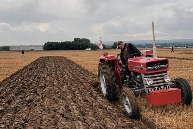 Dai Kennedy, president of Listooder Ploughing Society, on his way to the bronze medal position in the Classic Class at the European Vintage Ploughing Championships last weekend