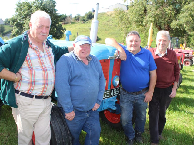 From left Brian Burns, Stanley Wilson, Colin McGreevy and Sean Burns enjoying the threshing day at Ballydown
