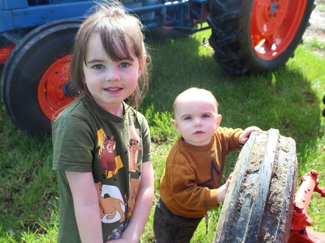 Annie and Joseph Hanna pose for a photo at the threshing day at Ballydown last Saturday