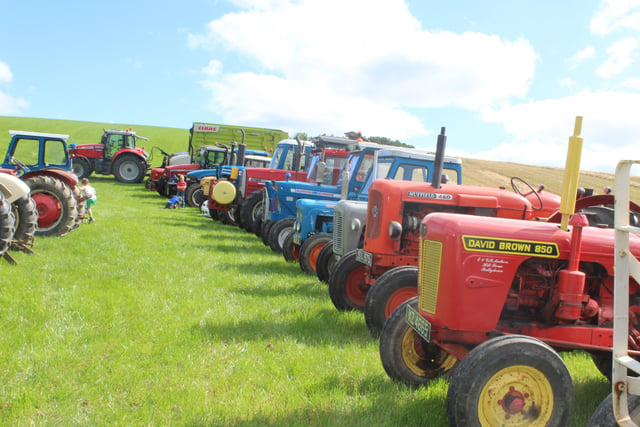 Several tractors on show at the threshing day last Saturday