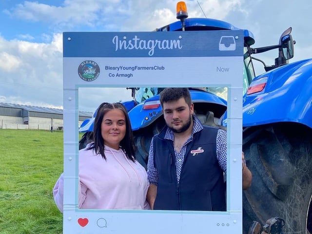 Spectators enjoying looking at the tractors on show at the run