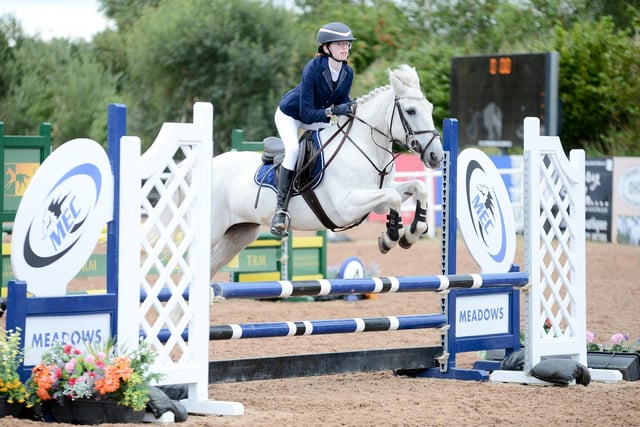 Alana Doherty riding Sparkling Delta Dawn, clear in the 138 80cm