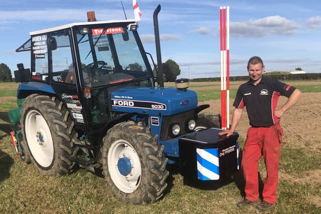 Andrew Gill from Listooder preparing to compete at the World Ploughing Championships in Co Laois this week.