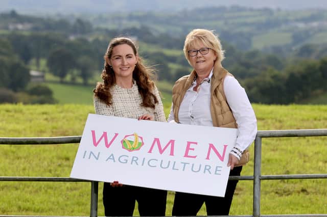 Gill Gallagher, Northern Ireland Grain Trade Association chief executive, and UFU rural affairs chair Jennifer Hawkes, pictured at the launch of the UFU’s Women in Agriculture conference 2022.