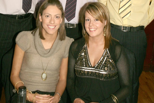 Sharon Reid and Christine Armstrong pictured at the Co Armagh YFC dinner in Tandragee Golf Club in 2007. Picture: Kevin McAuley