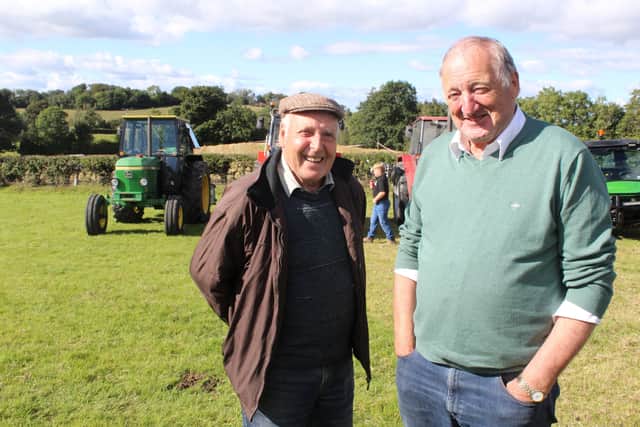John Bingham and Errol Kelly having a chat at the tractor run