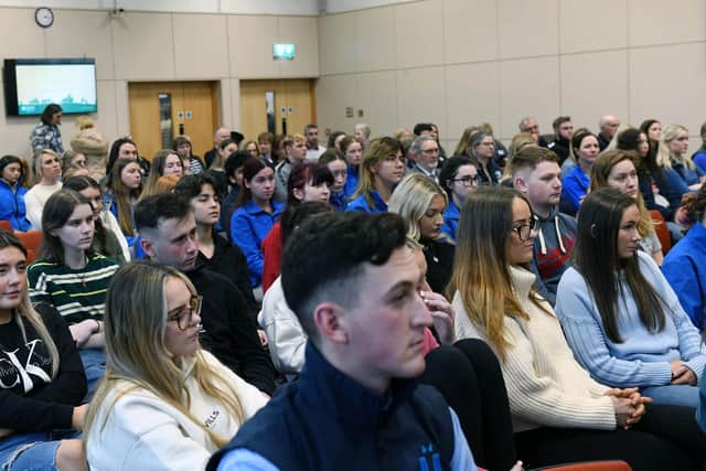 Enniskillen Campus Equine students listened intently to the panellists discussing their career paths. (Pic: CAFRE)