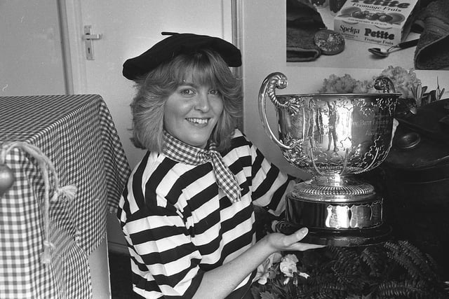 Dromona Creamery's Lisa Grimason picked up the Stephenson Butter Cup at the Balmoral Show in May 1991. Picture: News Letter/Farming Life archives
