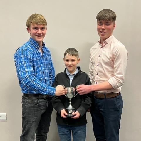 Best newcomers - Ben Dickson, Ewan Campbell and Elliot Hutchinson. Picture: Rathfriland YFC