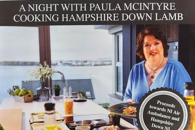 A night with Paula McIntyre cooking Hampshire Down lamb will be held in Dromore Cathedral Hall, County Down, on Friday 21 April.