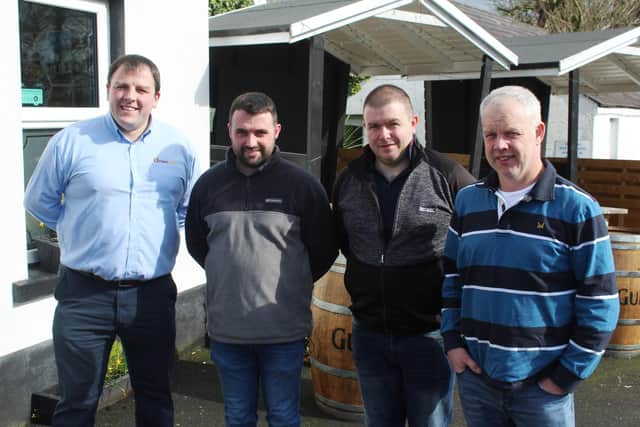 From left, Alan Boyd, United Feeds, with George Graham, David Parke and David Magill.