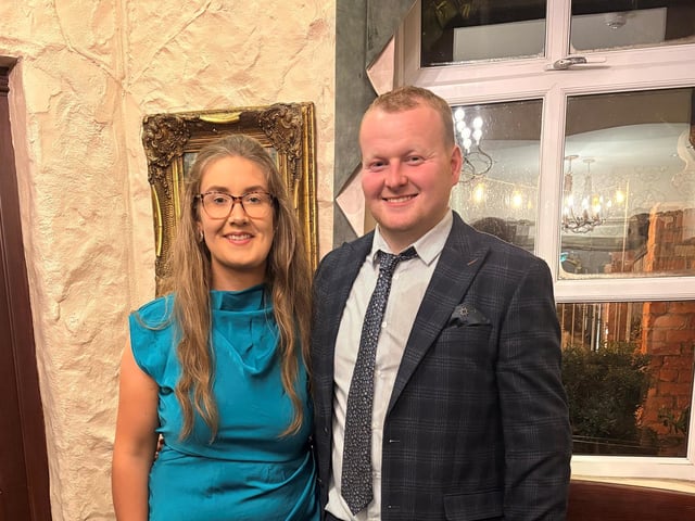 County secretary Courtney McMullan (Moycraig YFC) and county chair Gareth Baird (Straid YFC).
