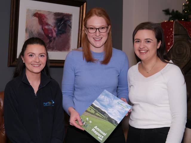 Sarah Brown, Project Officer, Agrisearch; Jillian Hoy, Research Manager, AgriSearch and Courtney Colgan, Farm Liaison Officer, AgriSearch. Photograph: Columba O’Hare/ Newry.ie