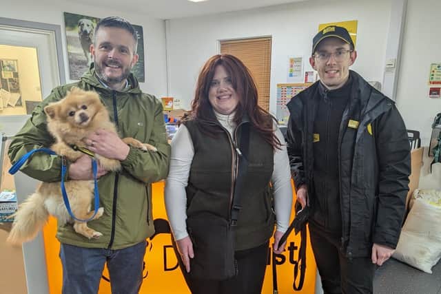 Robbie Butler MLA during visit to Dogs Trust Ballymena