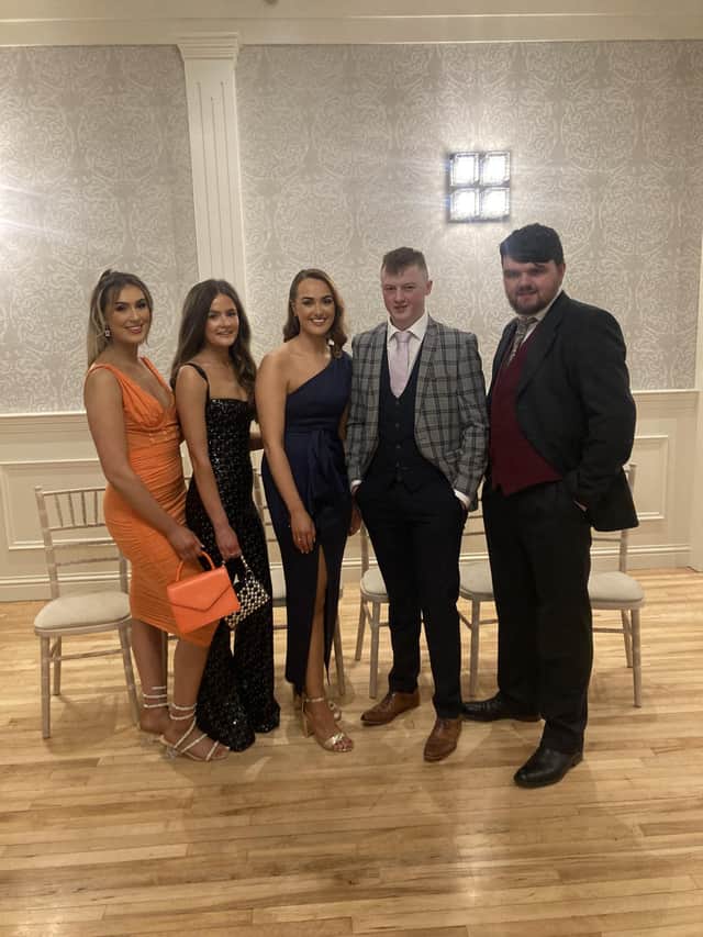 Members of Clogher Valley YFC at the county efficiency awards