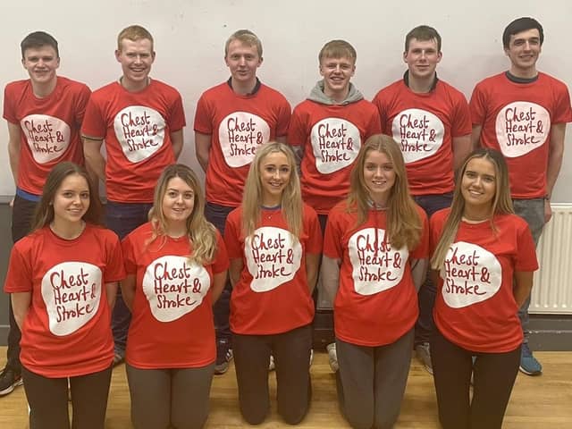 Members of Ballywalter YFC who will be taking part in the relay. Picture: Ballywalter YFC