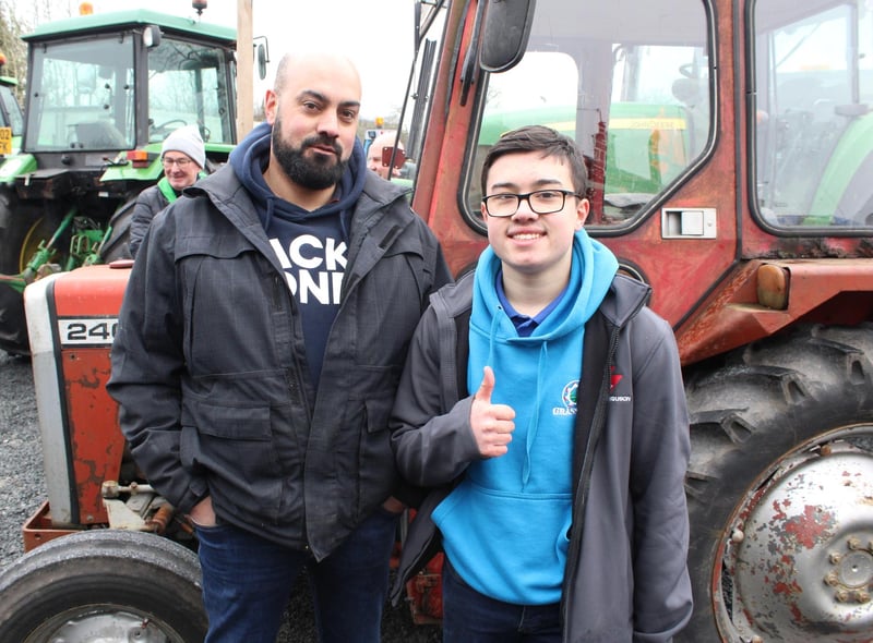Philip and Samuel Sneddon supported the tractor run last Saturday