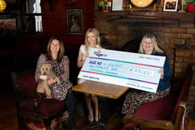 CHARLIE’S BAR RAISES £23,000 TO HELP LOCAL CHARITIES TACKLE LONELINESS…Charlie’s Bar Enniskillen has raised £23,000 to help Age NI and the South West Age Partnership (SWAP) in their work to help combat loneliness. Pictured are Rosalind Cole, Fundraising Manager of Age NI, Una Burns, Manager of Charlie’s Bar Enniskillen and Allison Forbes, Project Manager of South West Age Partnership (SWAP).