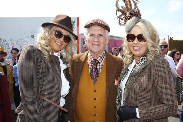 Katie and Lorraine O’Callaghan joined Michael Ryan in their finest country attire for the Most Appropriately Dressed competition sponsored by Dubarry of Ireland and Ireland’s Blue Book at this year’s Balmoral Show in partnership with Ulster Bank.