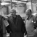 Pictured in March 1983 at the breed show and sale which was held at the Automart, Portadown are auctioneer Tom Clarke, NI Charolais Club secretary, with Bertie Watterson, chairman, and the judge Andrew Barr from Scotland. Picture: Farming Life/News Letter archives