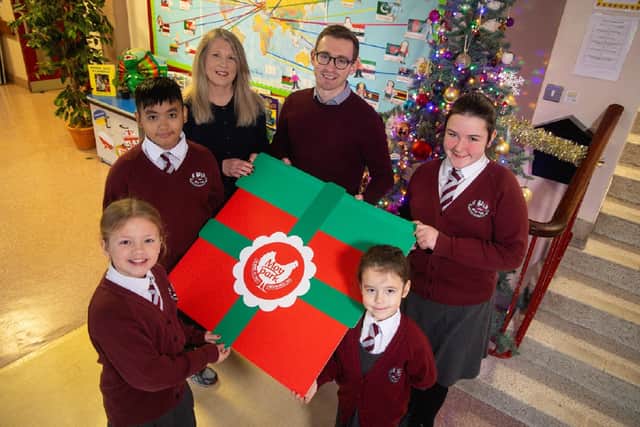 Moy Park has surprised Clandeboye Primary School in Bangor with a £500 donation. Picture: Submitted