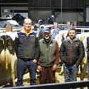 David and Wesley Gordon, Annalong are joined by NI HYB Coordinator Andrew Patton, Newtownards and Scott Armstrong, Electromech Agri, Sponsor at the event at Annalong Holsteins