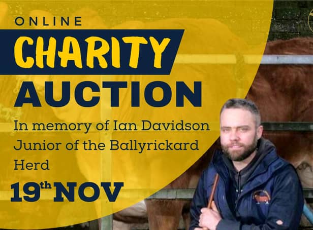 The Northern Ireland Limousin Cattle Club are running an online charity auction this week to support the work of the Cystic Fibrosis Trust and in memory of fellow breeder and friend Ian Davidson Jnr of the Ballyrickard Herd, Larne