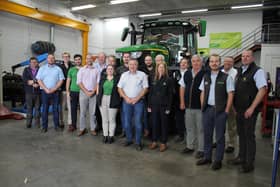 The Land Based Engineering team at South Eastern Regional College (SERC) were delighted to facilitate representatives from the John Deere Ltd dealer network for manufacturer training at the college’s Lisburn Campus recently. Picture: SERC