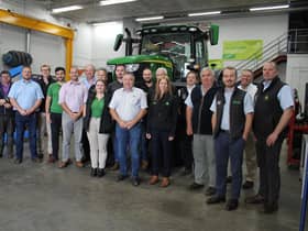 The Land Based Engineering team at South Eastern Regional College (SERC) were delighted to facilitate representatives from the John Deere Ltd dealer network for manufacturer training at the college’s Lisburn Campus recently. Picture: SERC