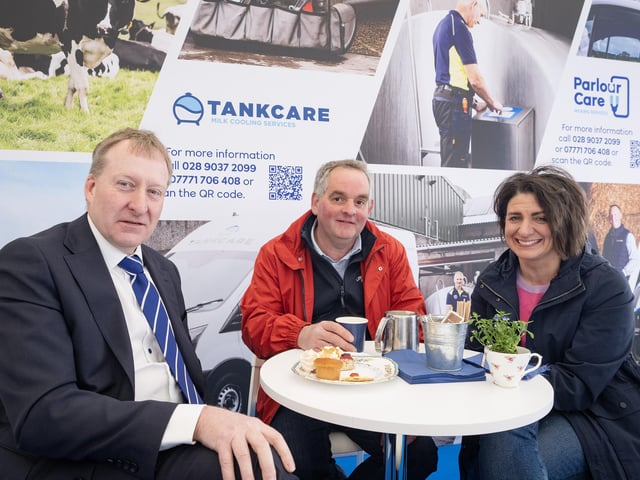 Len and Sharon Reid from Benburb with Neville Graham