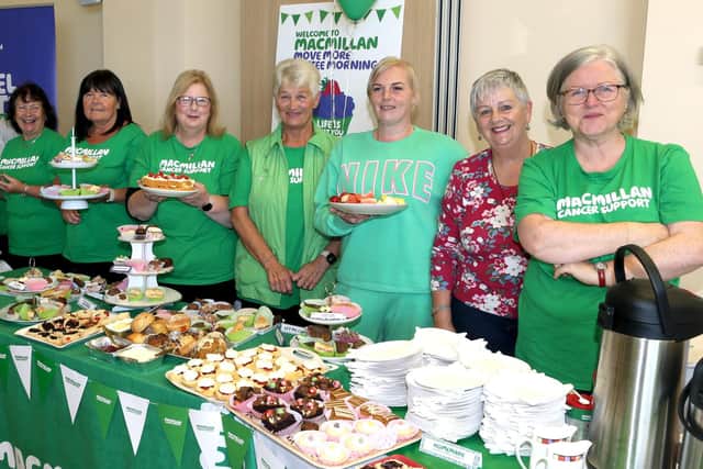 Move More Participants and family volunteering at Council’s Macmillan Coffee Morning, held at the end of September. Pics: McAuley multimedia