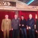 Club secretary Brian Duggan, Michael Hanna WHR Accountants and four year old maiden race sponsor, Patrick Gillespie committee member and son of the late Doctor J F Gillespie, Joe Wilkinson WHR and club chairman Sean Gordon