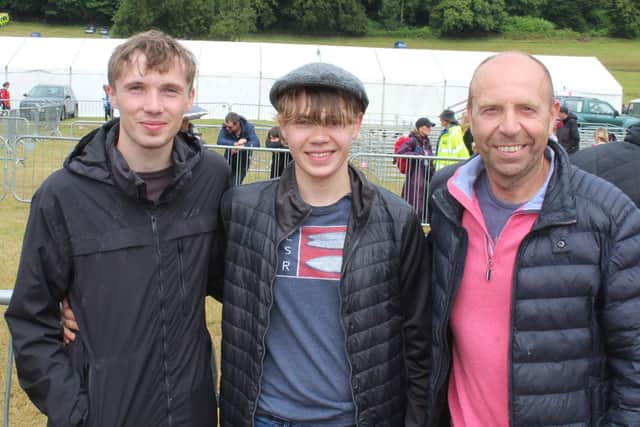 Enjoying their day,  admiring the sheep at Castlewellan Show l to r: Ewan, Isaac and George Campbell, from Killinchy. Picture: Richard Halleron