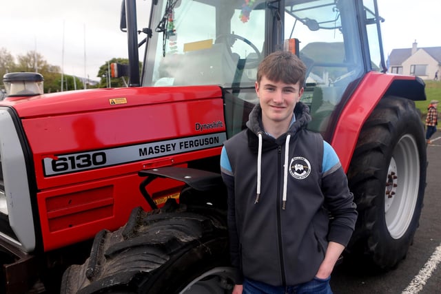 Eoghan Quinn pictured at the Glens of Antrim tractor run in Cushendall on May Day.
