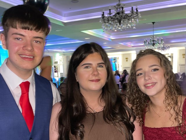 Alan Gillespie, Aimee Lowry and Annie Wylie current club members.