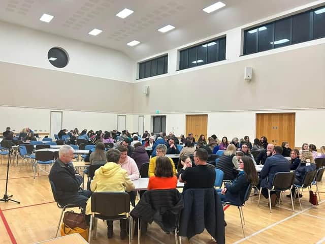 Deep in thought at the Kells and Connor YFC quiz night