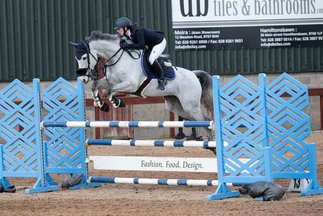 Tracey Gallagher on CBI Heart Stopper, winner of the 1.20m class. (Pic: Sporting Images NI)