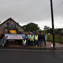 Collone Young Farmers' Club members ready to start the tractor run. Picture: Collone YFC
