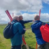 Surveying on Binevenagh Mountain. Picture: Submitted