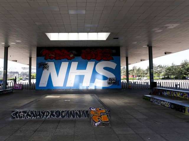 Street art dedicated to the NHS at a skate park in Milton Keynes (Photo: Catherine Ivill/Getty Images)
