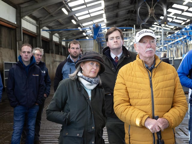 Visitors listen intently during the UGS event at Workman Farms