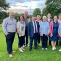 Chair Ivan Johnston with the newly elected Office bearers of the Farmers’ Choir Northern Ireland with Former Minister of Health for Northern Ireland, Robin Swann, their newly elected President. Pic: Farmers Choir