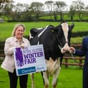 Karen Hughes, RUAS Business Development Executive and Rodney Brown, Head of Agribusiness at Danske Bank remind livestock exhibitors that the deadline for entries is Friday 17th November at 5pm. Pic: Brian Thompson Photography
