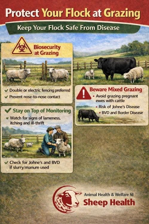 Flock Health Form AHWNI Flock Health Focus - Biosecurity at grazing: Protect your flock