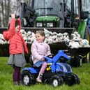 Annabelle Bargeton, 4 and Eva Wallace, 4 help to launch Hide & Sheep to mark the 240th anniversary year of the Royal Highland & Agricultural Society of Scotland (RHASS)
