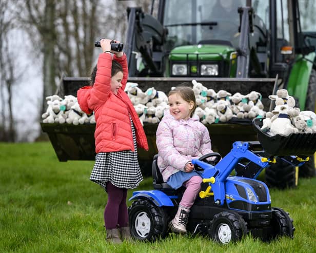 Annabelle Bargeton, 4 and Eva Wallace, 4 help to launch Hide & Sheep to mark the 240th anniversary year of the Royal Highland & Agricultural Society of Scotland (RHASS)